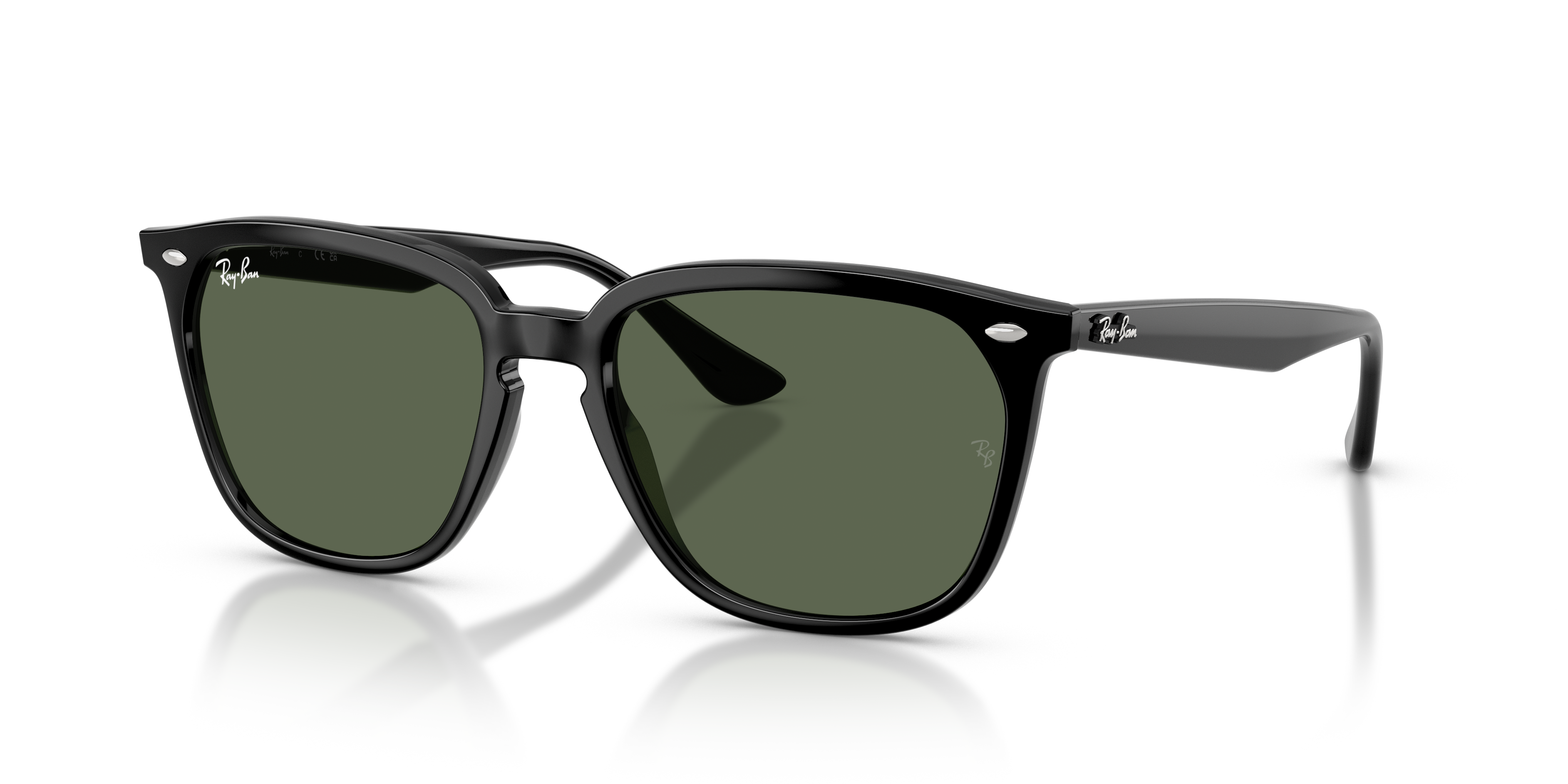 RB4362 Zwart KunststofSunglass Frames van B24, Hoekweergave