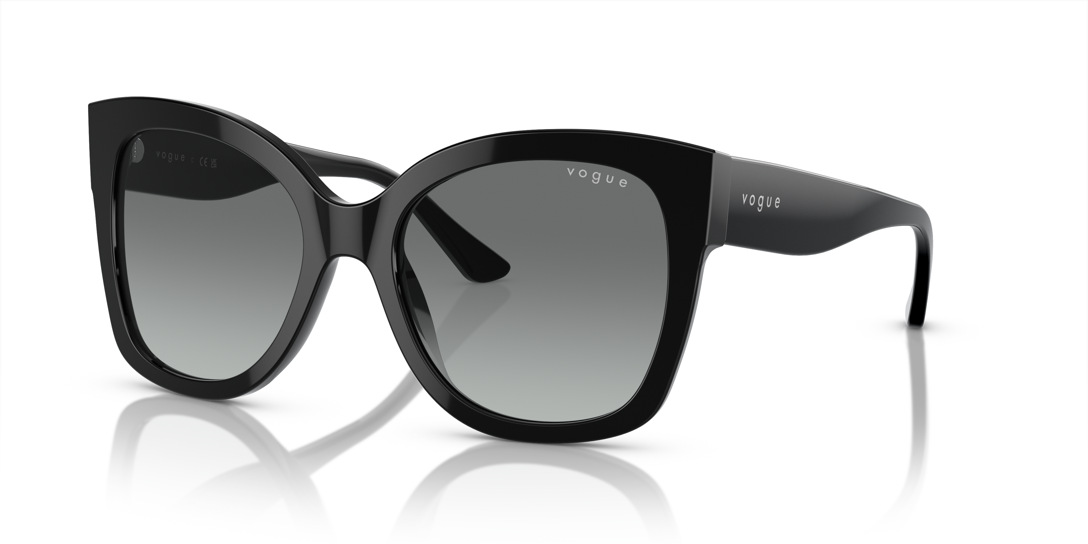 VO5338S Schwarz AcetatSunglass Frames von B24, Dreiviertelansicht
