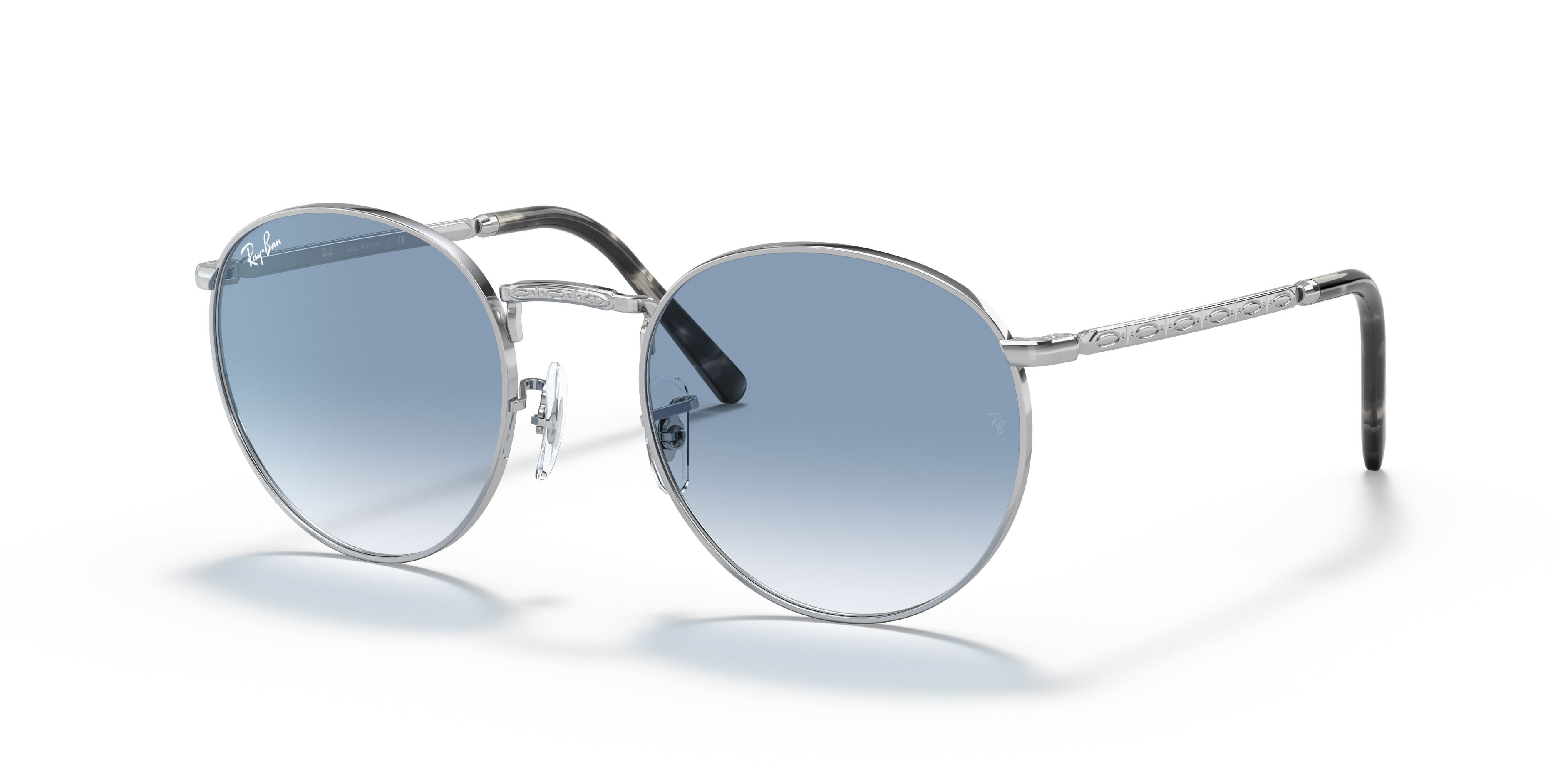 RB3637 Silber MetallSunglass Frames von B24, Dreiviertelansicht