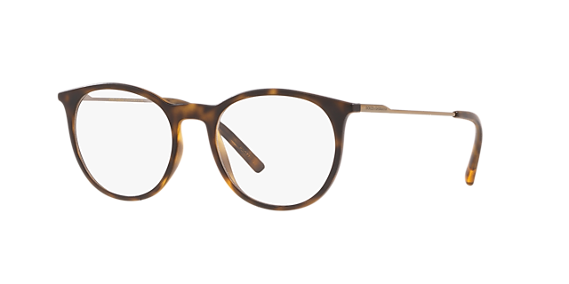DG5031 Mat Havana KunststofEyeglass Frames van B24, Hoekweergave