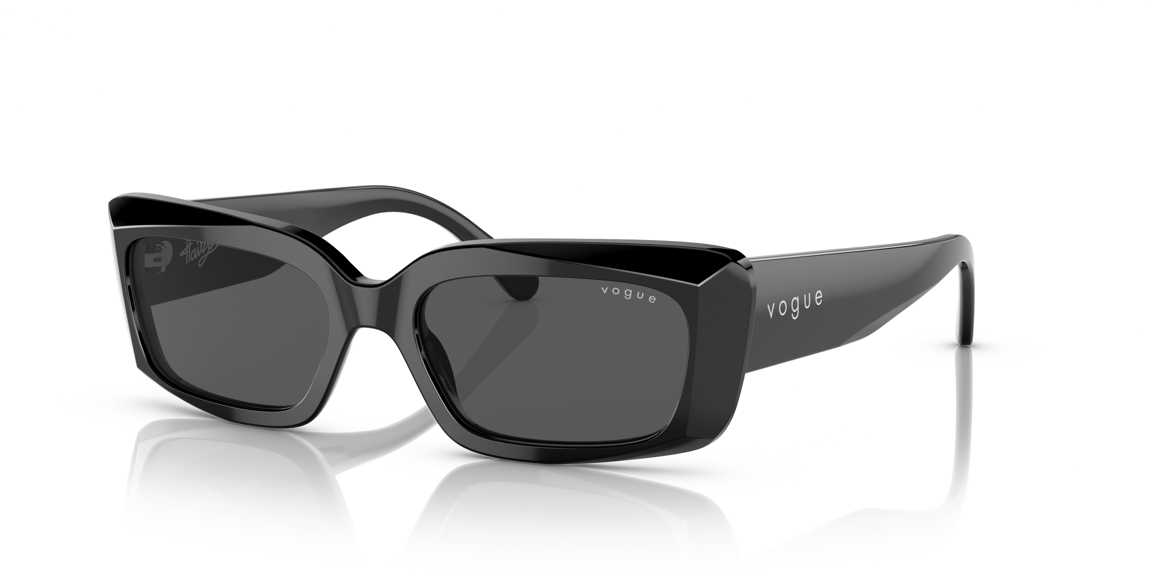 VO5440S Zwart AcetaatSunglass Frames van B24, Hoekweergave