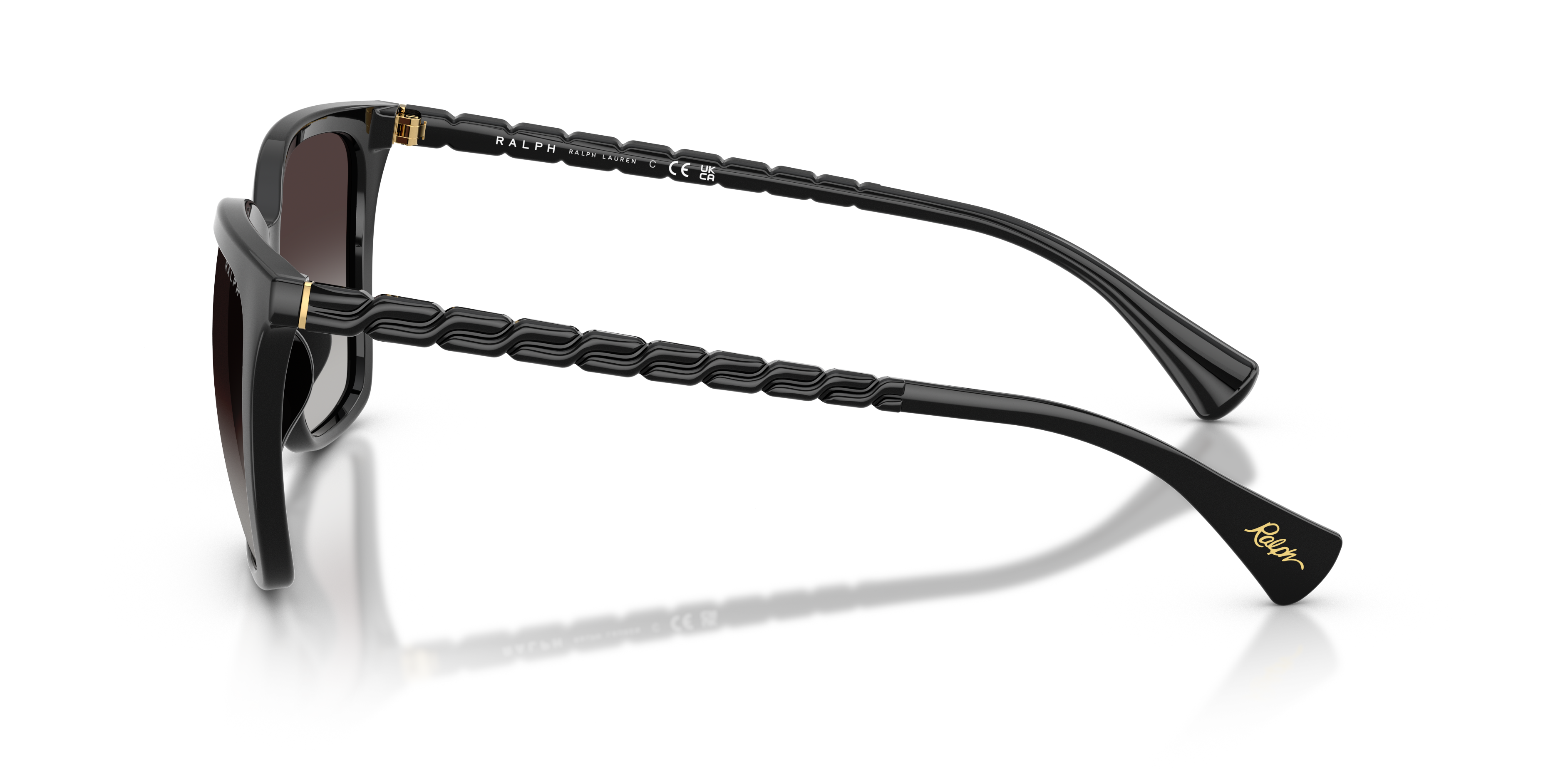 RA5328U Schwarz glänzend KunststoffSunglass Frames von B24, Seitenansicht