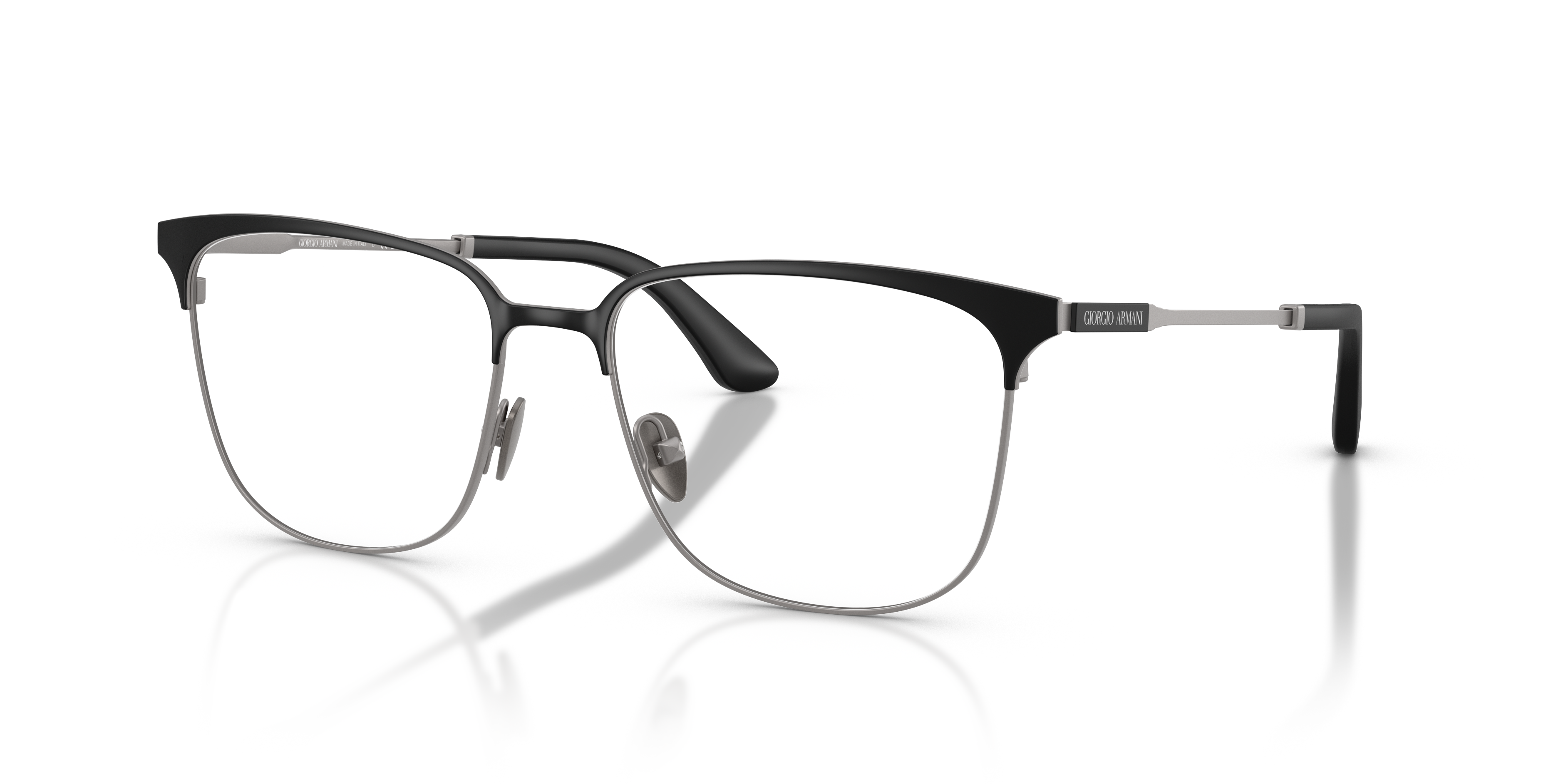 AR5163 Matt Schwarz MetallEyeglass Frames von B24, Dreiviertelansicht