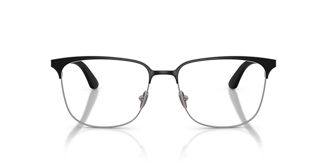 AR5163 Matzwart MetaalEyeglass Frames van B24, Vooraanzicht