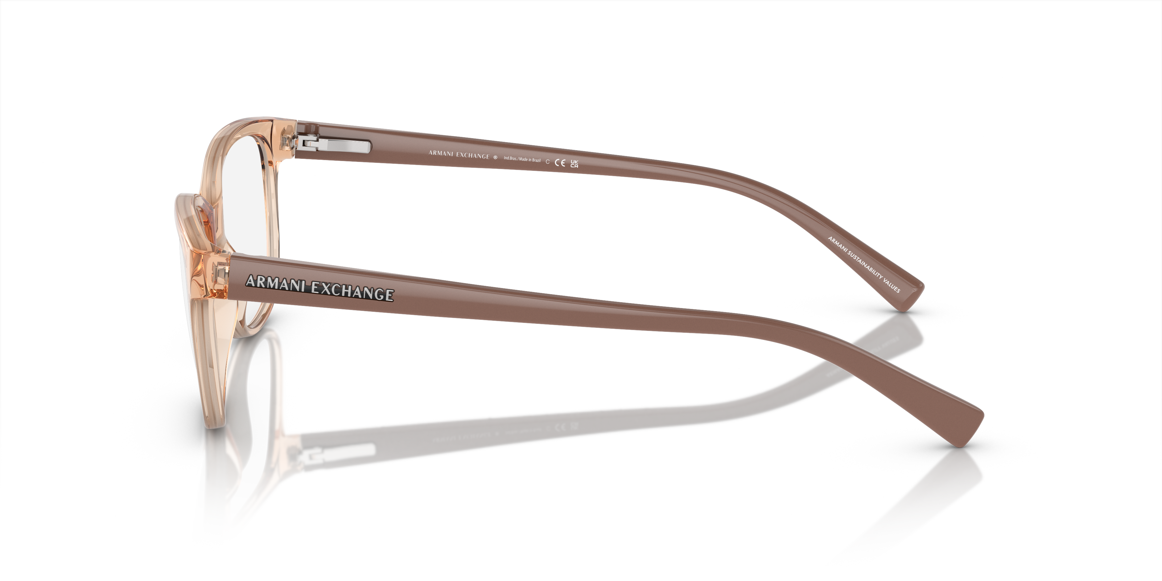 AX3037 Tundra glänzend transparent KunststoffEyeglass Frames von B24, Seitenansicht