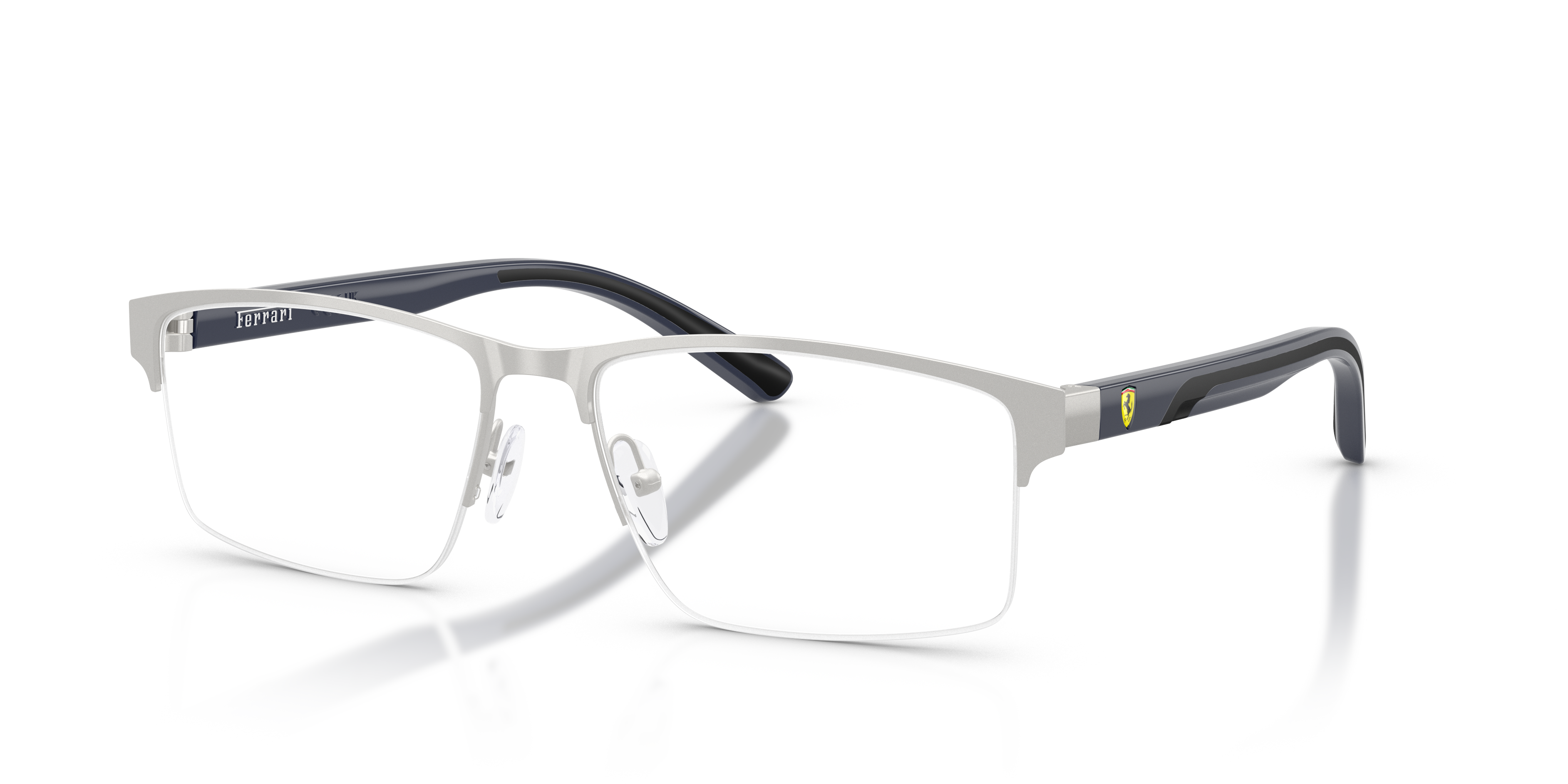 FZ7015 Matt Grau MetallEyeglass Frames von B24, Dreiviertelansicht