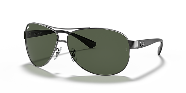 RB3386 Staalgrijs MetaalSunglass Frames van B24, Hoekweergave