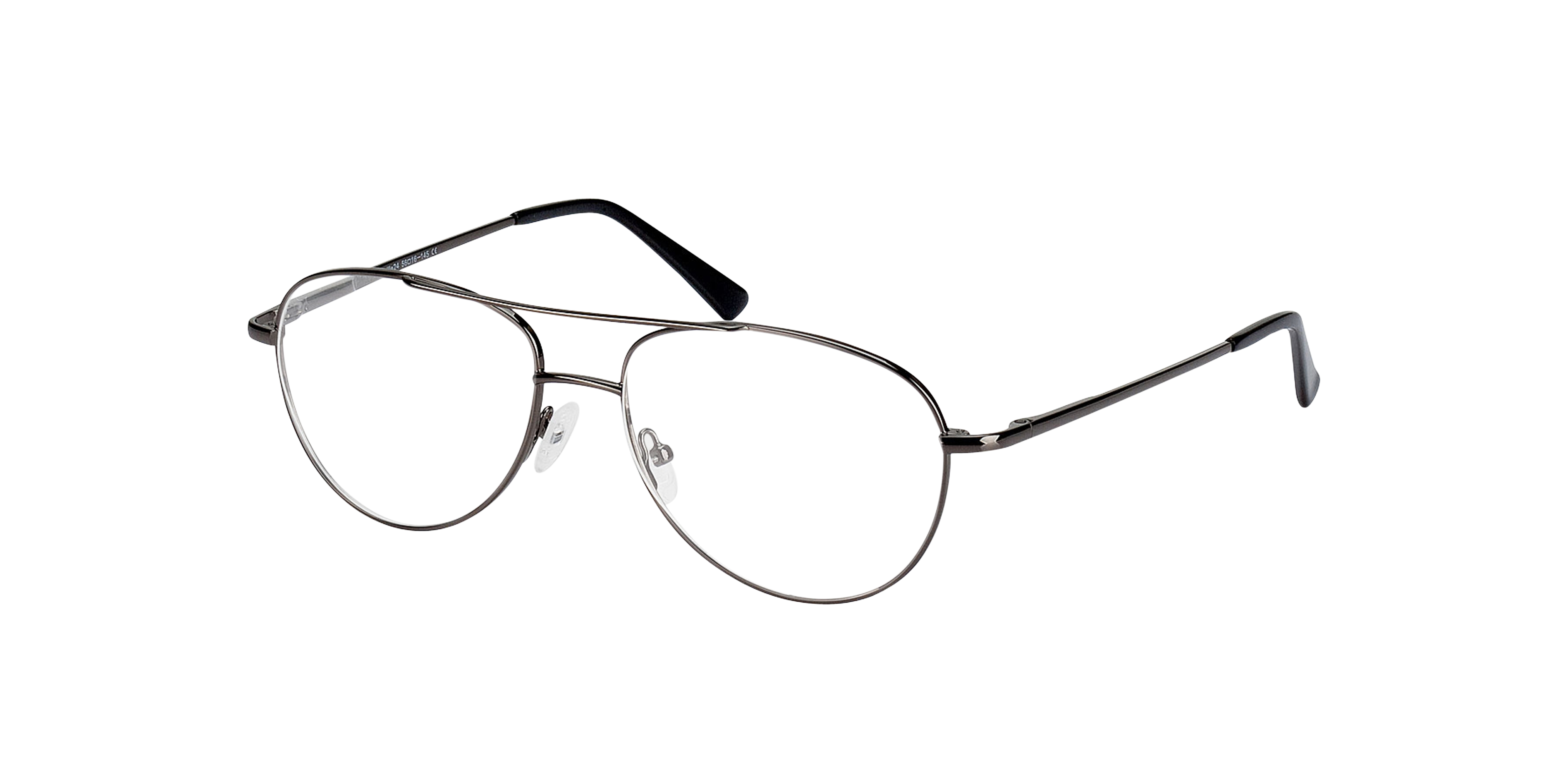 Glendale Antraciet MetaalEyeglass Frames van B24, Hoekweergave