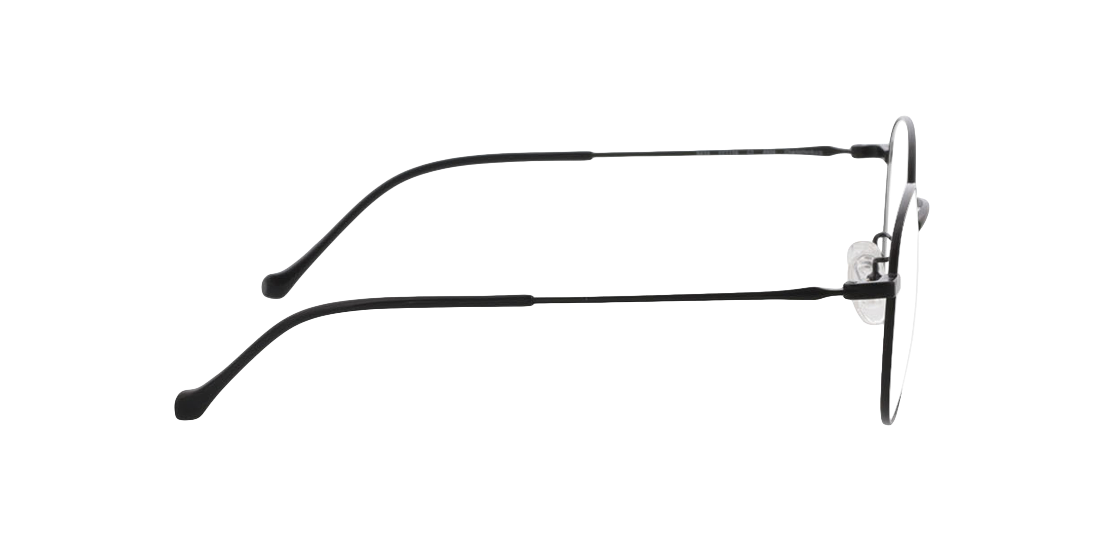 Charlottenburg Schwarz MetallEyeglass Frames von B24, Seitenansicht