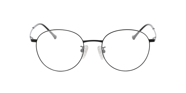 Charlottenburg Schwarz MetallEyeglass Frames von B24, Vorderansicht