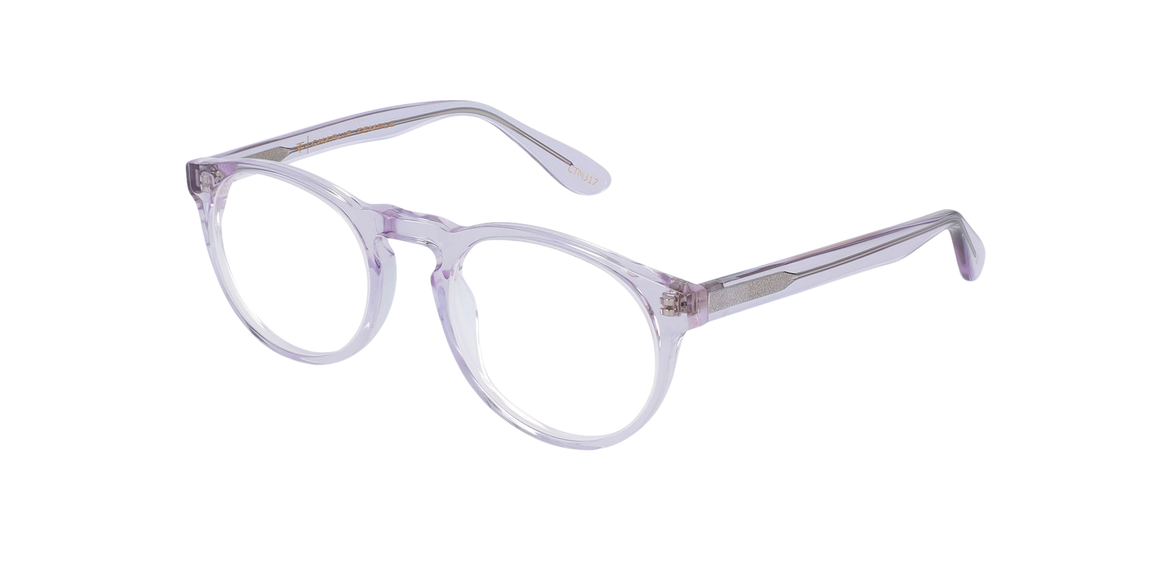 Steven S. Crystal Purple AcetaatEyeglass Frames van B24, Hoekweergave