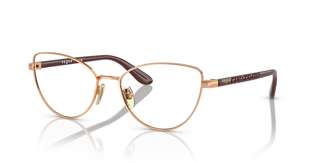 VO4285 Roségoud MetaalEyeglass Frames van B24, Hoekweergave