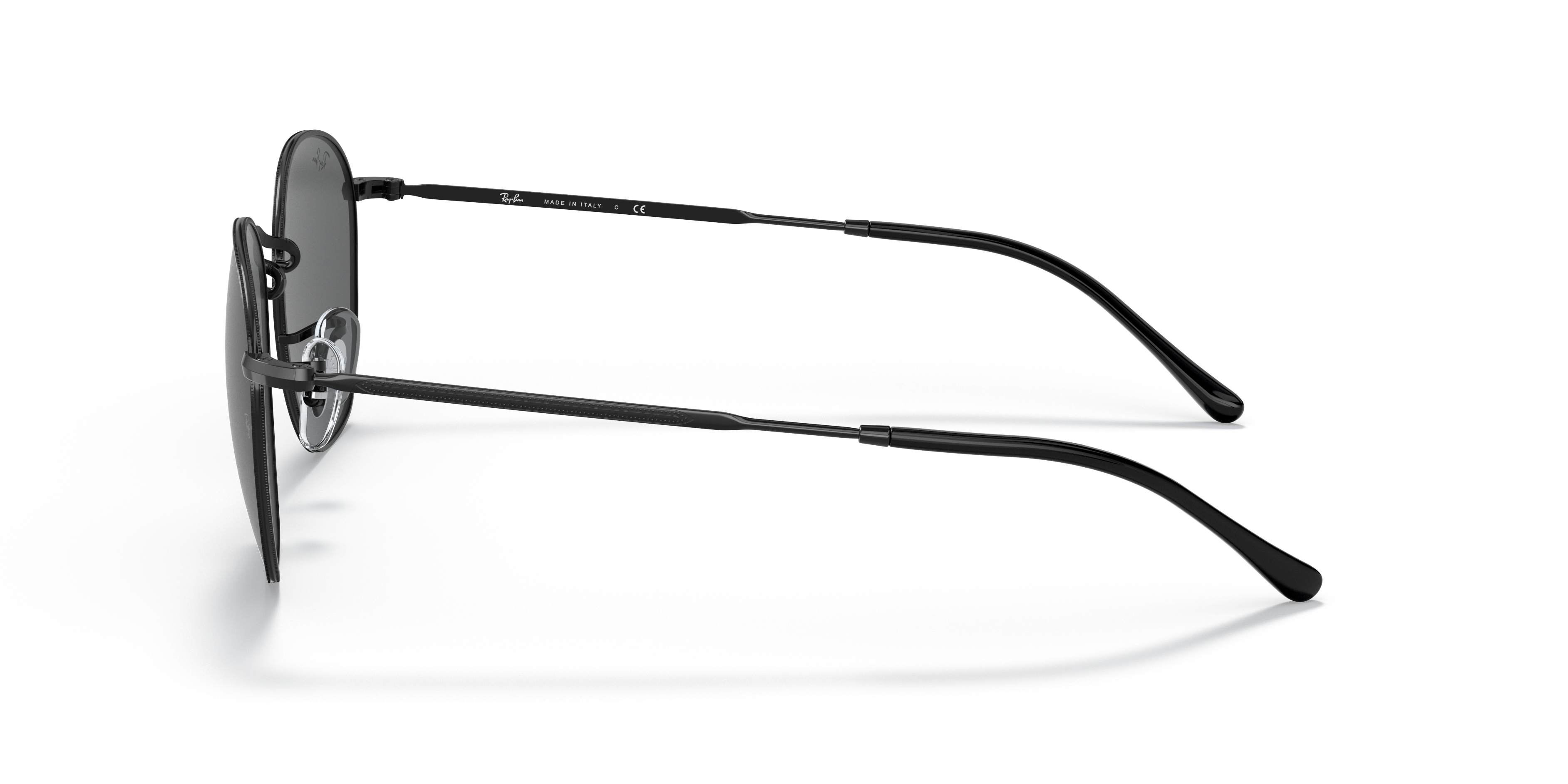 RB3772 Zwart MetaalSunglass Frames van B24, Zijaanzicht