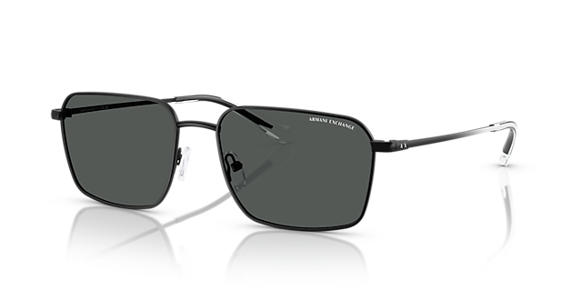 AX2053S Matt Schwarz MetallSunglass Frames von B24, Dreiviertelansicht