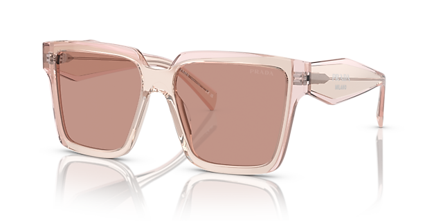 PR 24ZS Geranium & Petal Crystal AcetatSunglass Frames von B24, Dreiviertelansicht