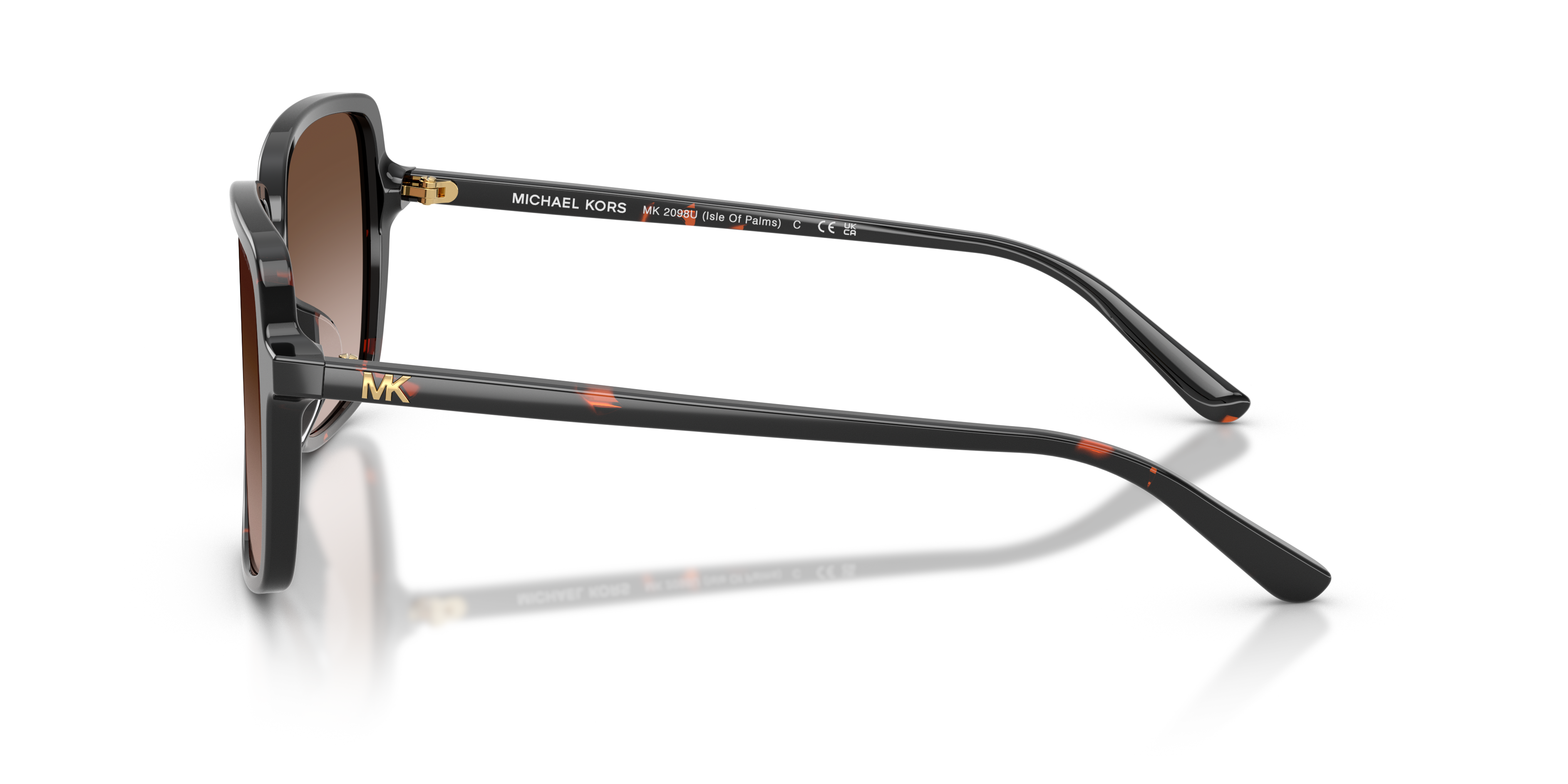 MK2098U Donker tortoise AcetaatSunglass Frames van B24, Zijaanzicht