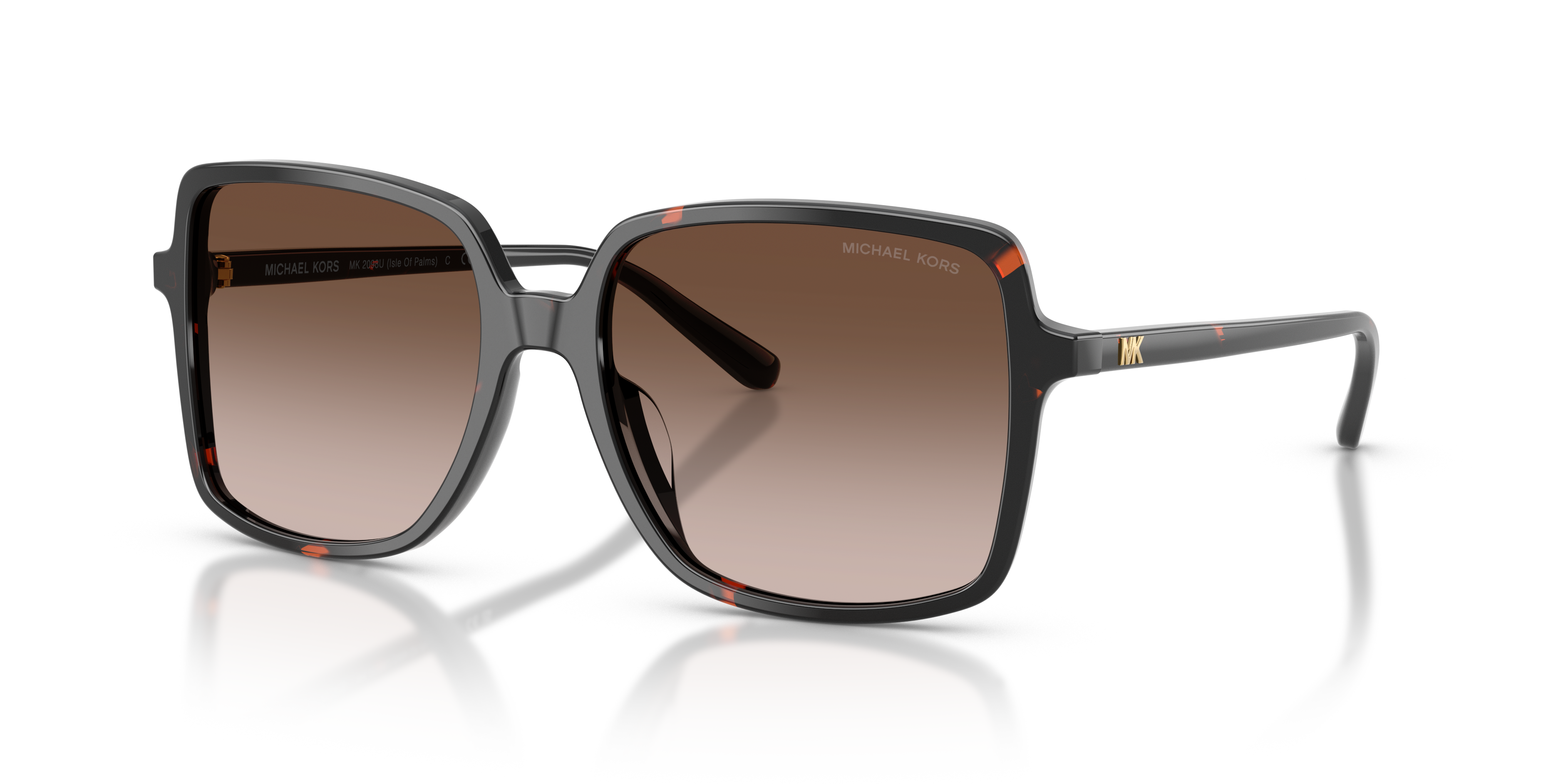 MK2098U Donker tortoise AcetaatSunglass Frames van B24, Hoekweergave