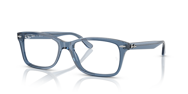 RB5428 Transparent Dark Blue AcetatEyeglass Frames von B24, Dreiviertelansicht