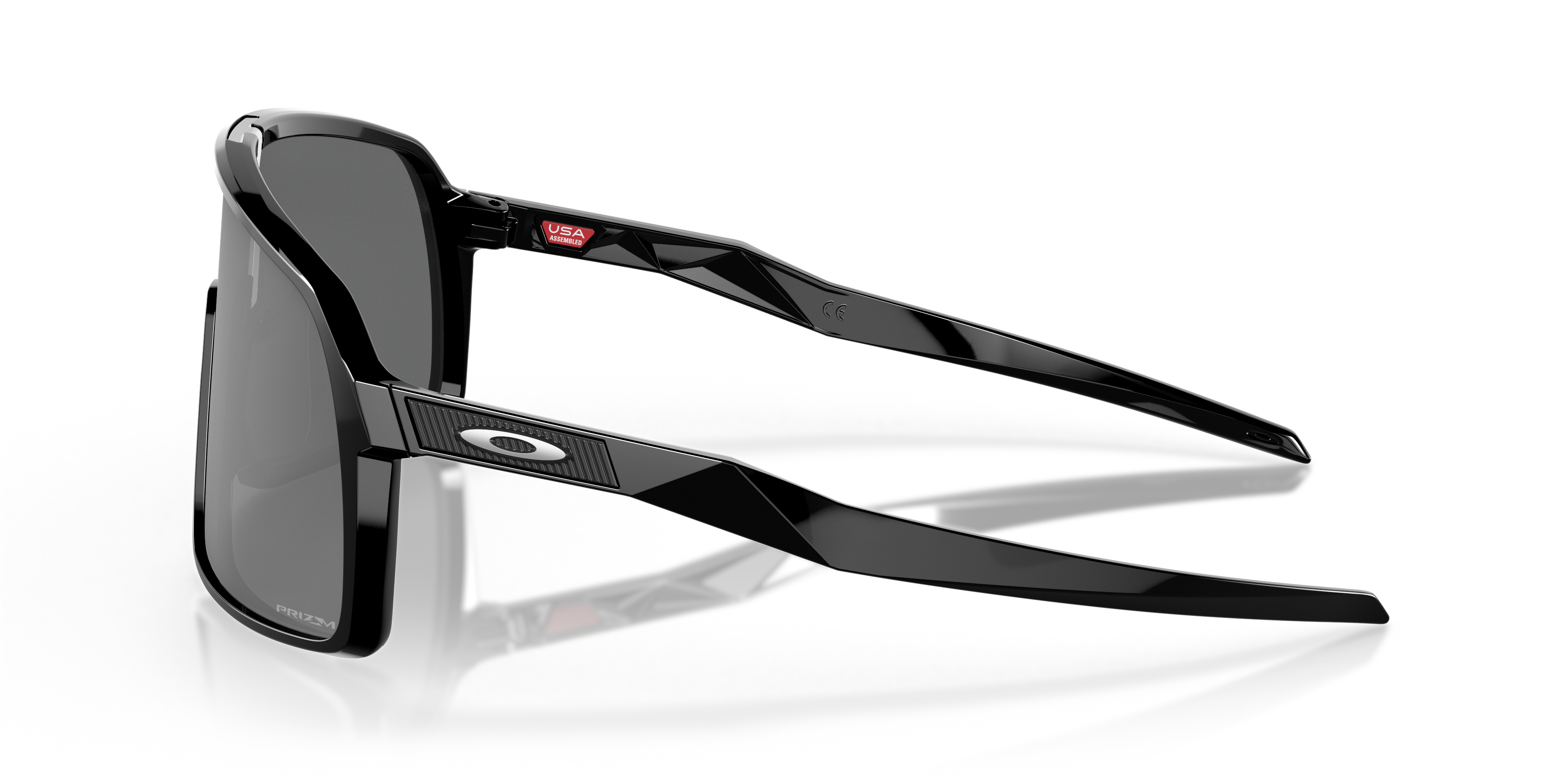 Sutro Schwarz glänzend KunststoffSunglass Frames von B24, Seitenansicht