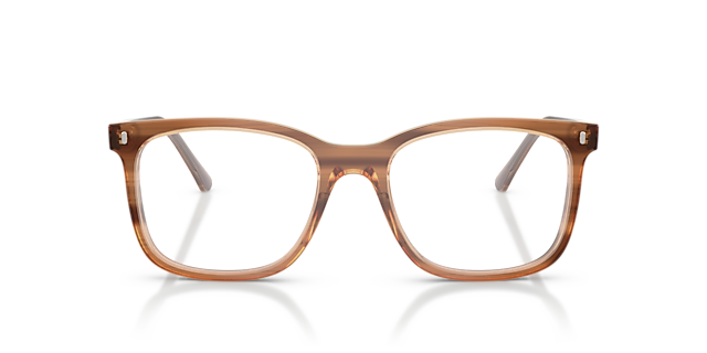 RB5446 Braun gestreift AcetatEyeglass Frames von B24, Vorderansicht