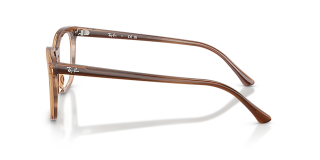 RB5446 Braun gestreift AcetatEyeglass Frames von B24, Seitenansicht