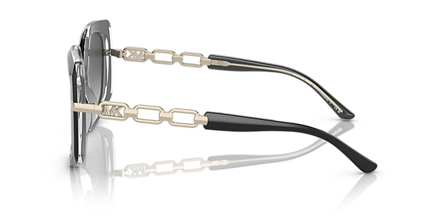 MK2177 Schwarz & Klar laminiert AcetatSunglass Frames von B24, Seitenansicht