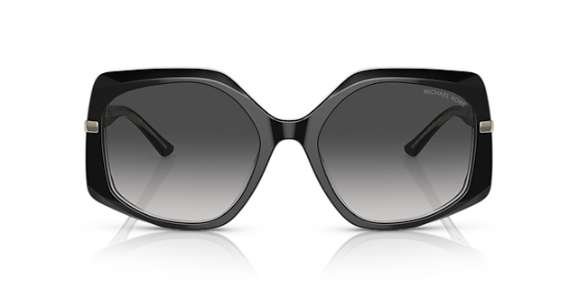 MK2177 Schwarz & Klar laminiert AcetatSunglass Frames von B24, Vorderansicht