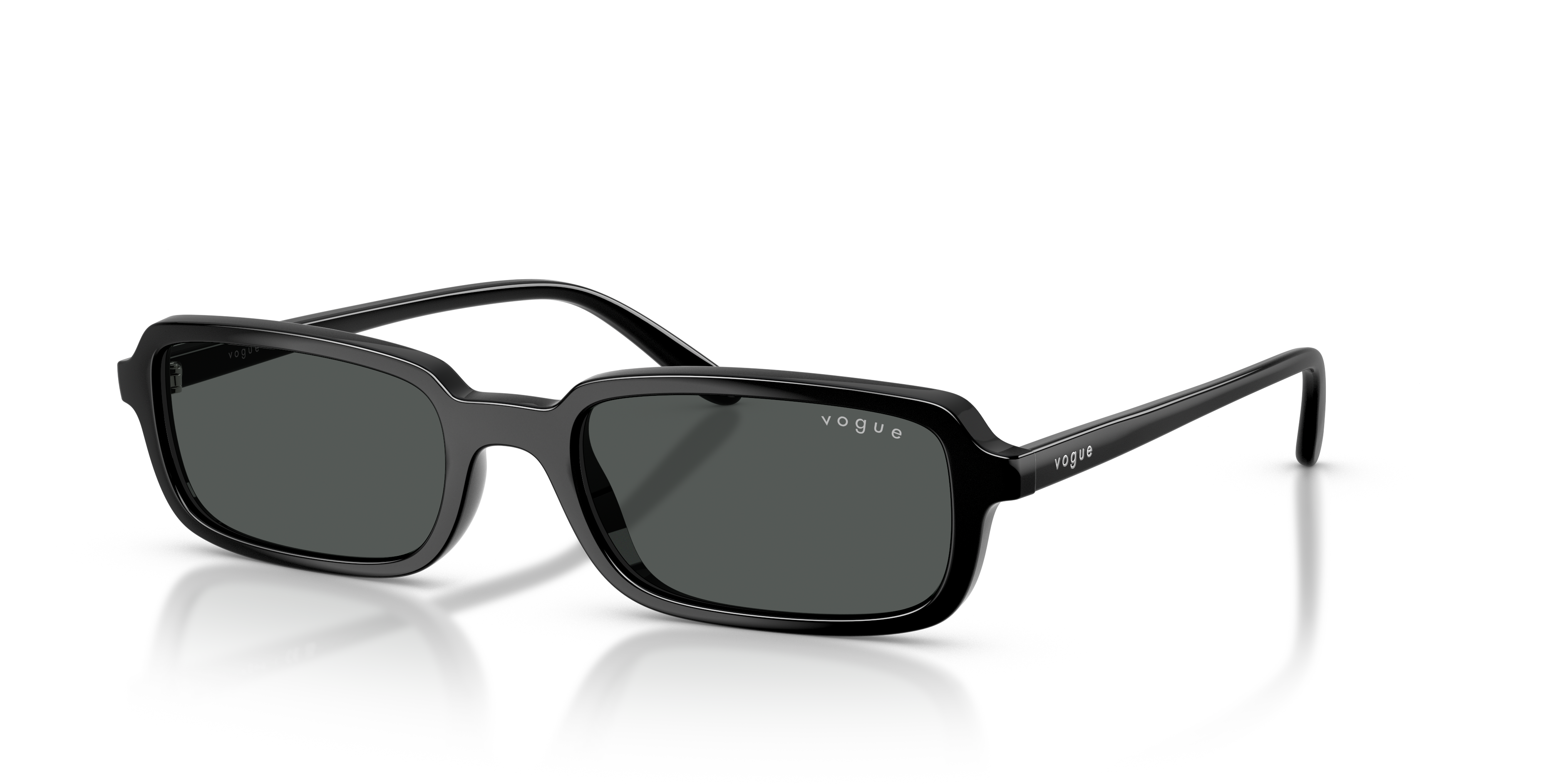 VO5666S Zwart KunststofSunglass Frames van B24, Hoekweergave