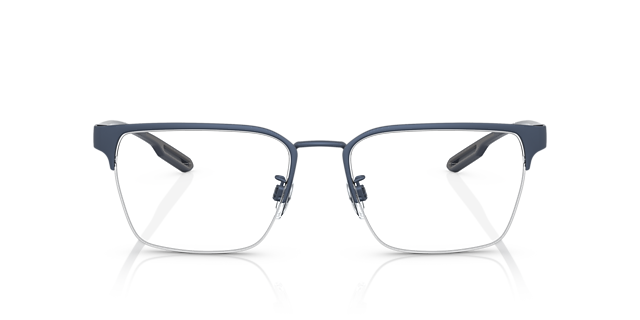 EA1137 Matblauw MetaalEyeglass Frames van B24, Vooraanzicht