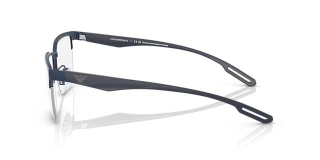 EA1137 Matblauw MetaalEyeglass Frames van B24, Zijaanzicht