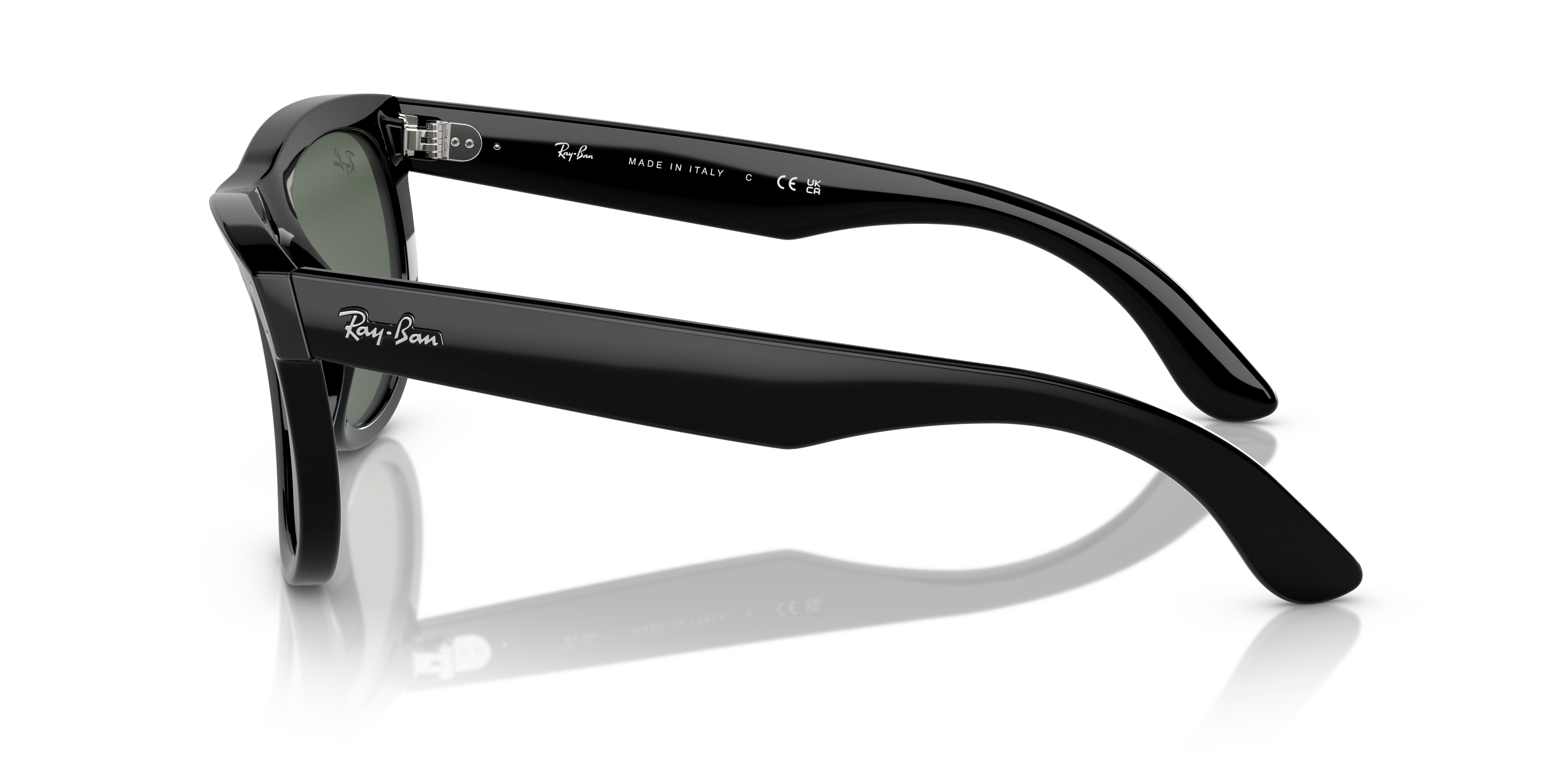 RBR0502S Schwarz KunststoffSunglass Frames von B24, Seitenansicht