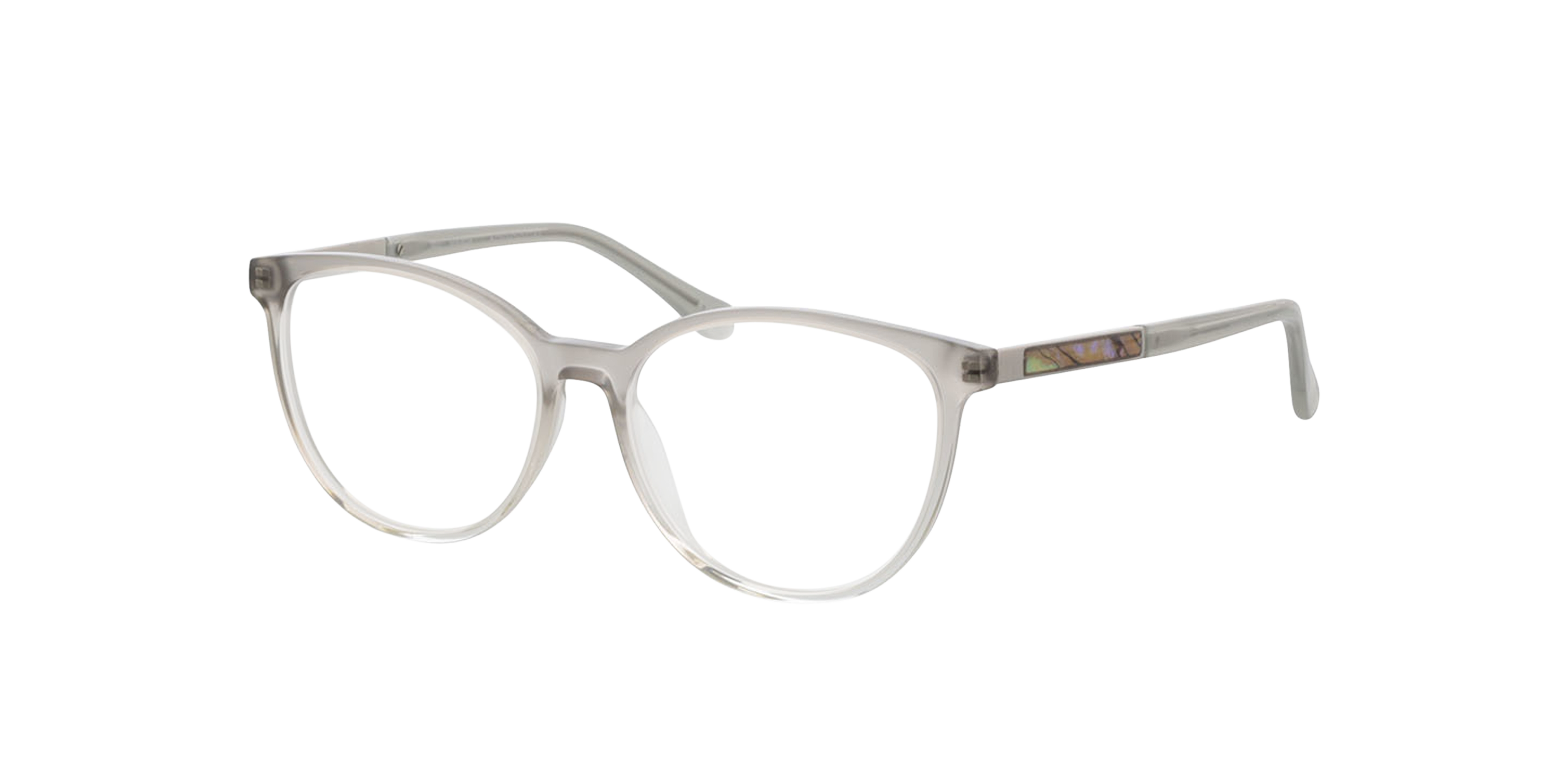 Malaga Gradiënt grijs AcetaatEyeglass Frames van B24, Hoekweergave