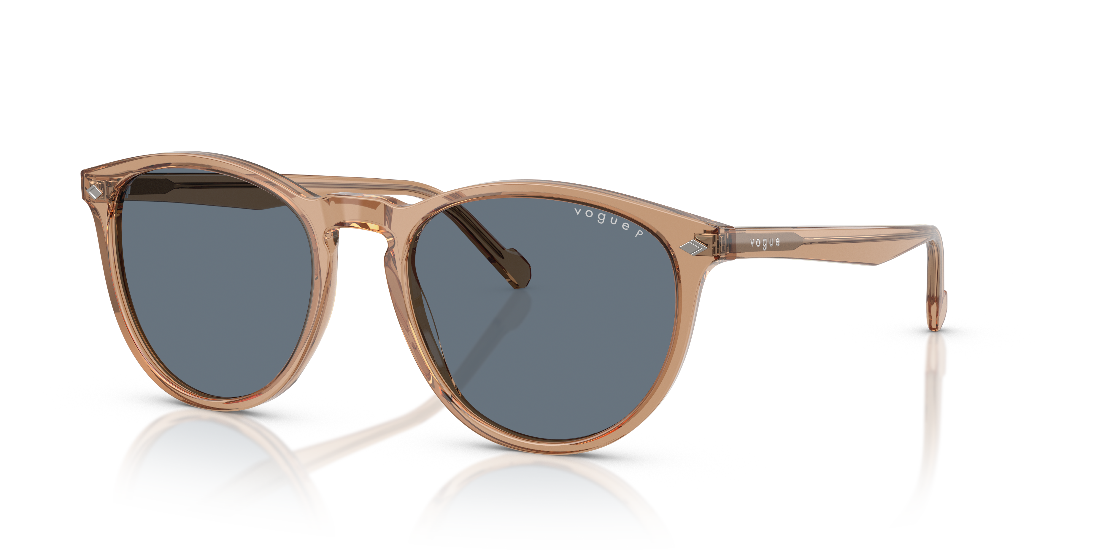 VO5599S Braun transparent AcetatSunglass Frames von B24, Dreiviertelansicht