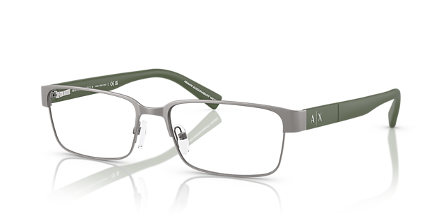 AX1017 Matt Gunmetal MetallEyeglass Frames von B24, Dreiviertelansicht