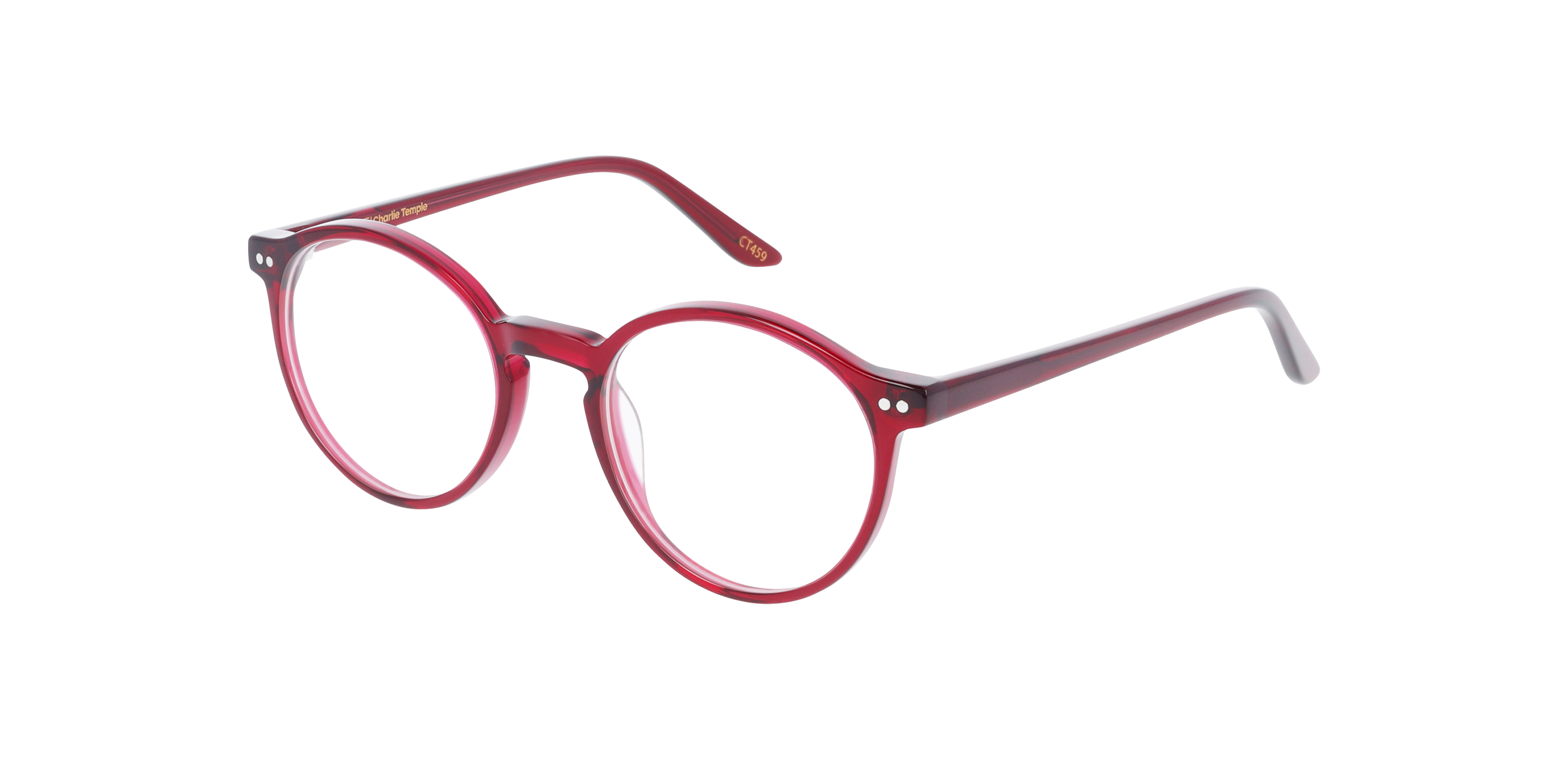 Bennett Burgunderrot AcetatEyeglass Frames von B24, Dreiviertelansicht