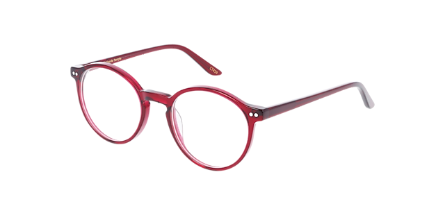 Bennett Burgunderrot AcetatEyeglass Frames von B24, Dreiviertelansicht