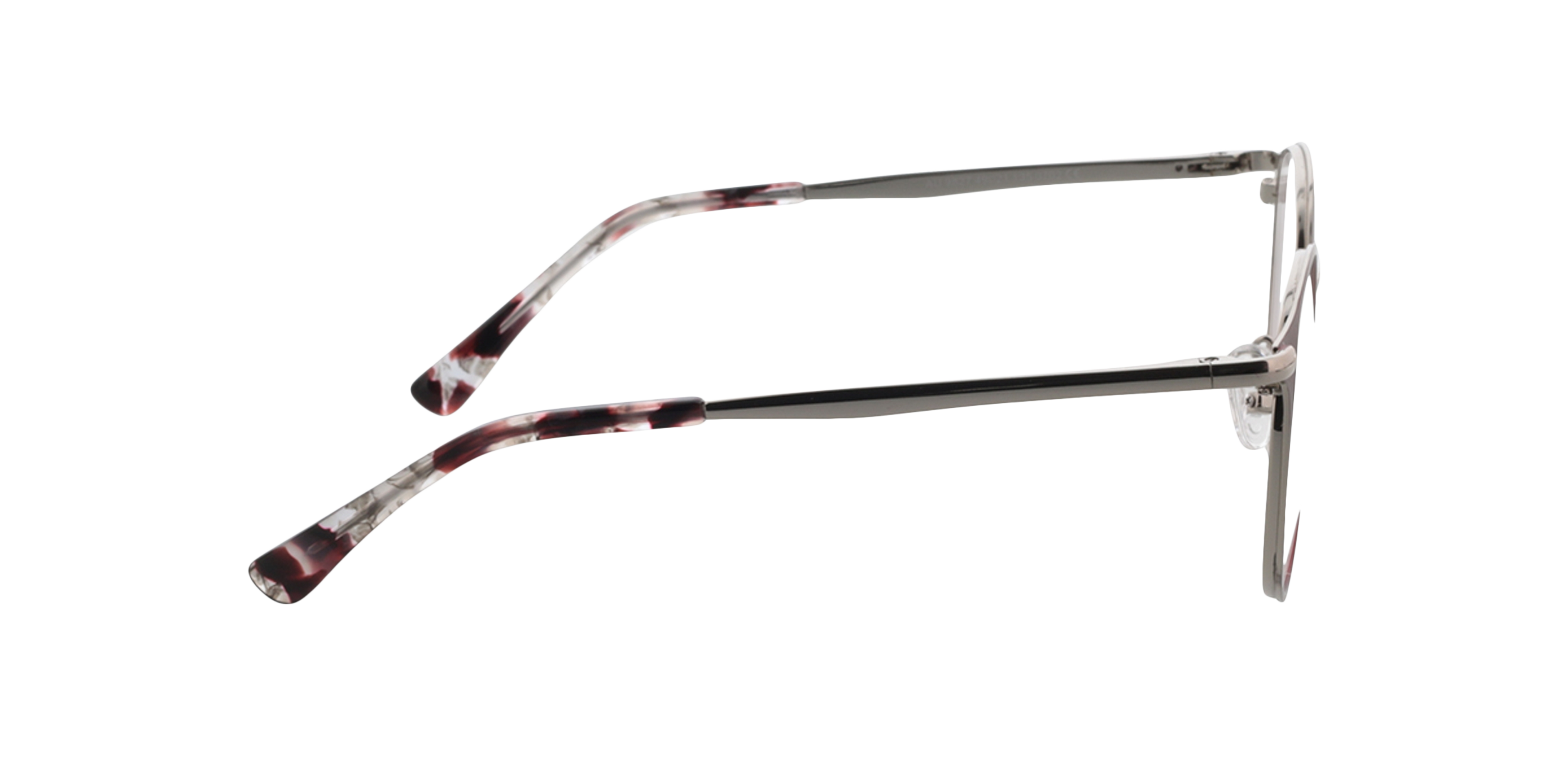 Nitra Bordeaux & zilver MetaalEyeglass Frames van B24, Zijaanzicht
