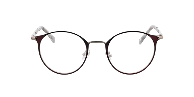 Nitra Burgunder & Silber MetallEyeglass Frames von B24, Vorderansicht