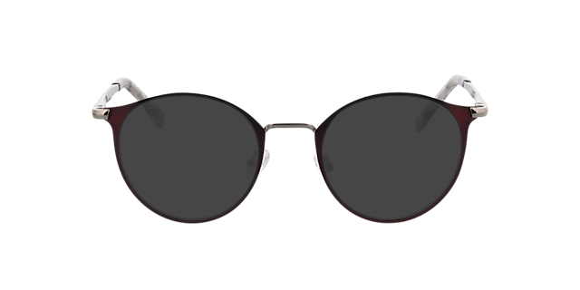 Nitra Burgunder & Silber MetallEyeglass Frames von B24, mit getönten Gläsern