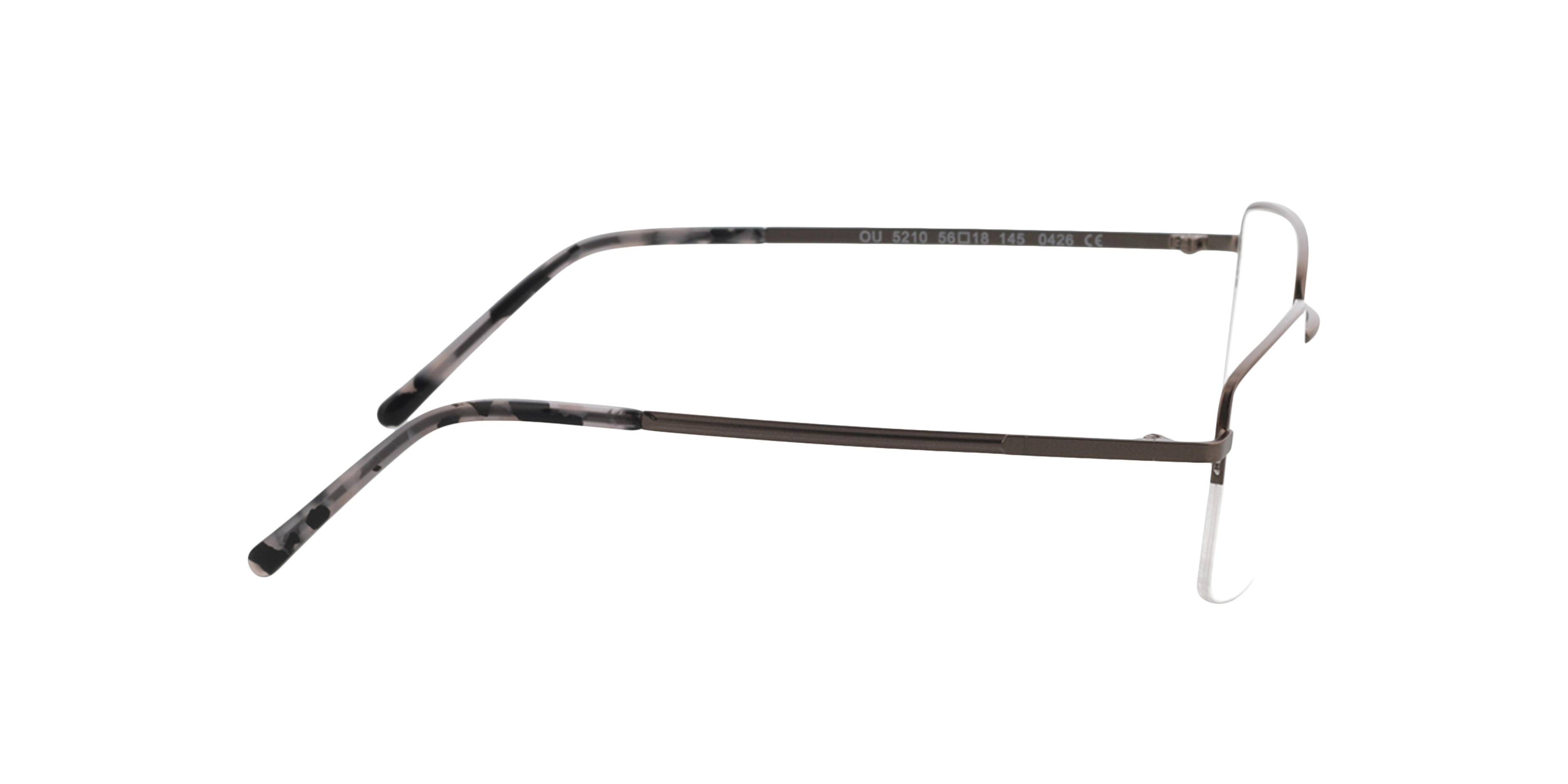 Dawson Satin Gun  &  Grey Havana MetallEyeglass Frames von B24, Seitenansicht