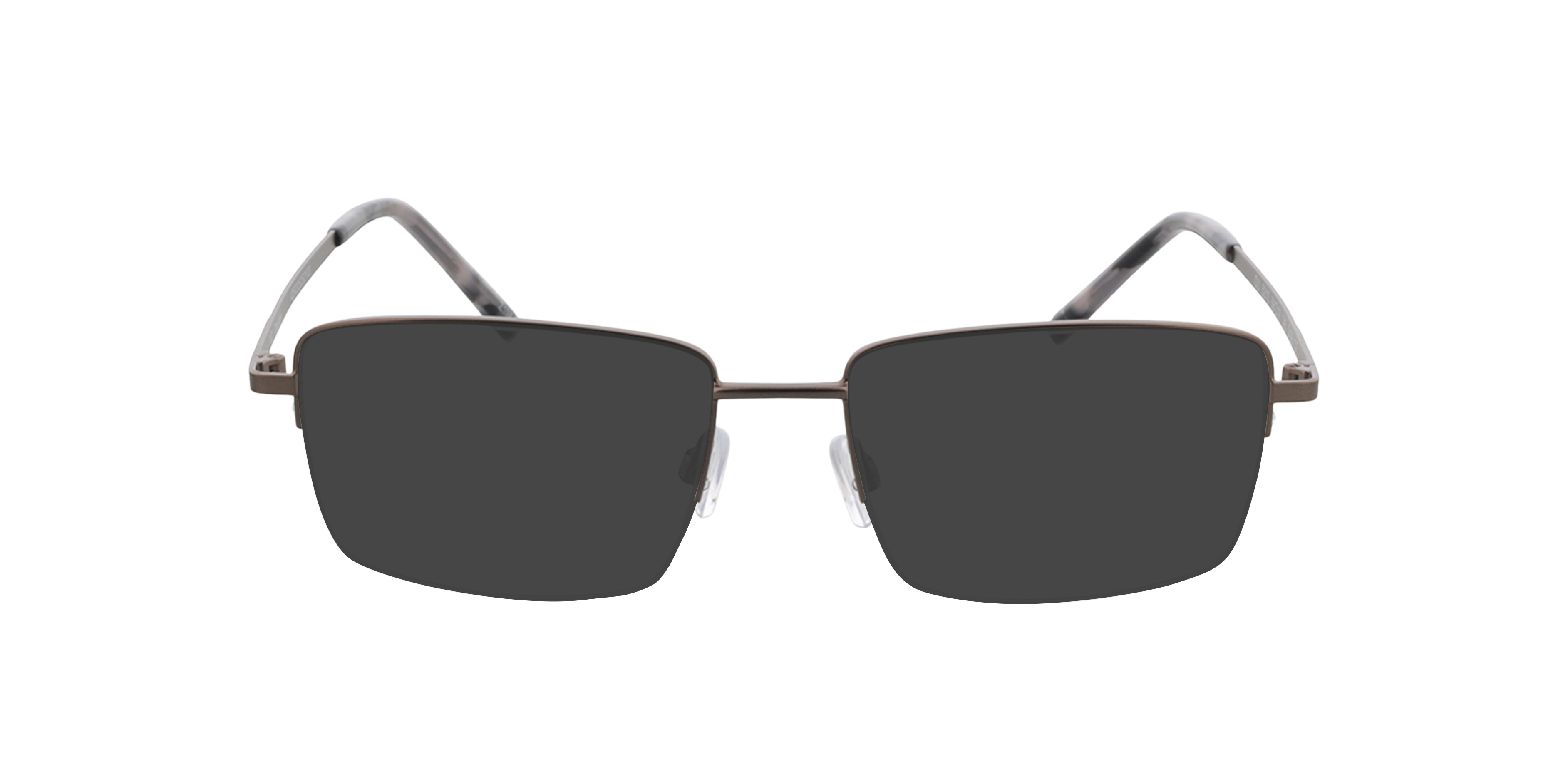 Dawson Satin Gun  &  Grey Havana MetallEyeglass Frames von B24, mit getönten Gläsern