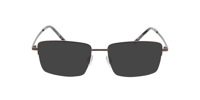 Dawson Satijn gunmetal &  grijs Havana MetaalEyeglass Frames van B24, met getinte lenzen