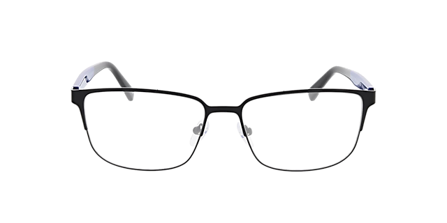 Nashville Matt Black & Blue & Black MetallEyeglass Frames von B24, Vorderansicht