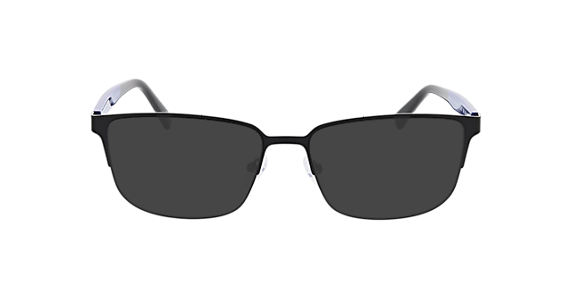 Nashville Matt Black & Blue & Black MetallEyeglass Frames von B24, mit getönten Gläsern