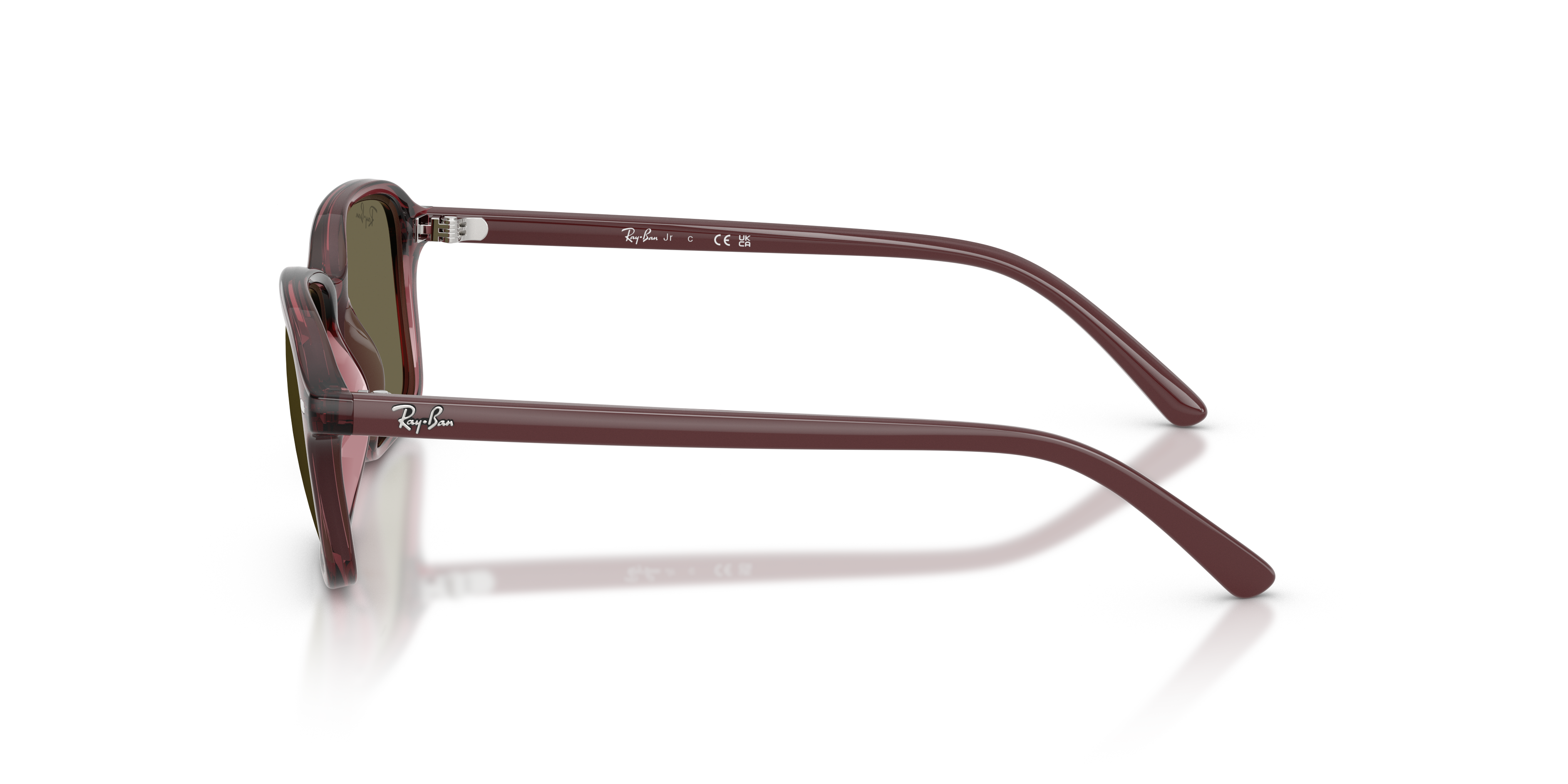 RB9131S Transparent Dark Violet KunststofSunglass Frames van B24, Zijaanzicht