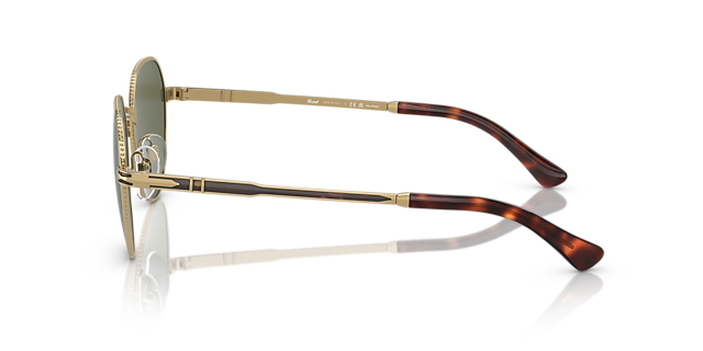 PO2486S Gold & Havana MetaalSunglass Frames van B24, Zijaanzicht