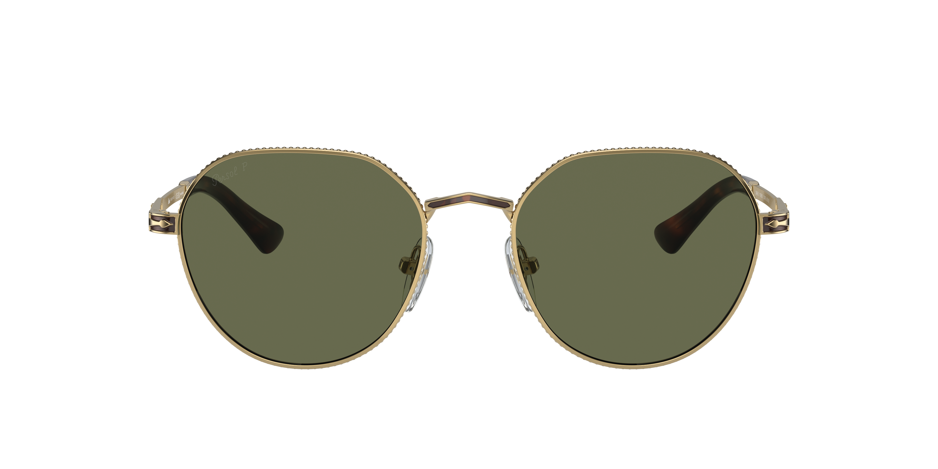 PO2486S Gold & Havana MetaalSunglass Frames van B24, met getinte lenzen