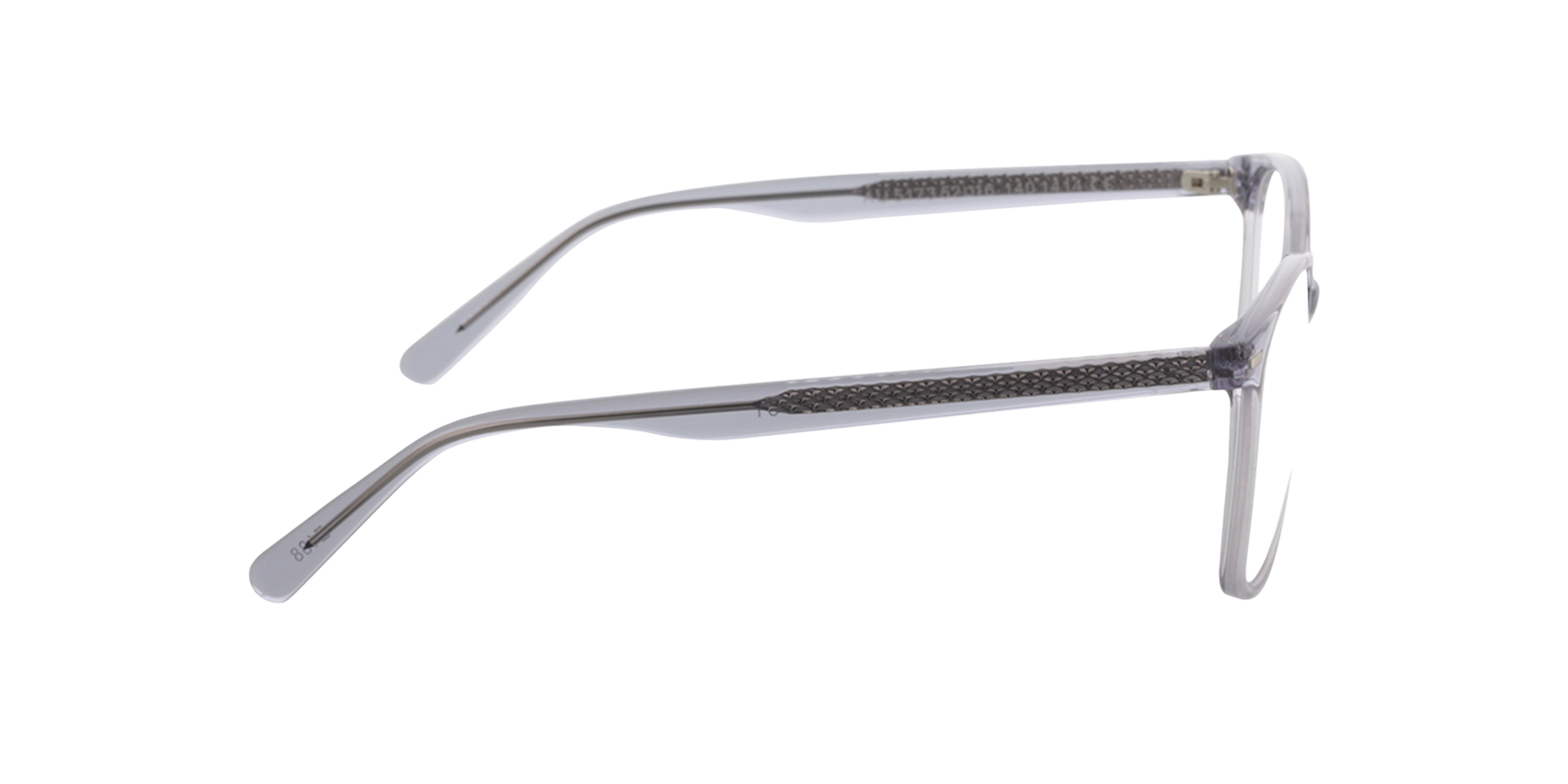 Taylor Kristal lichtgrijs AcetaatEyeglass Frames van B24, Zijaanzicht