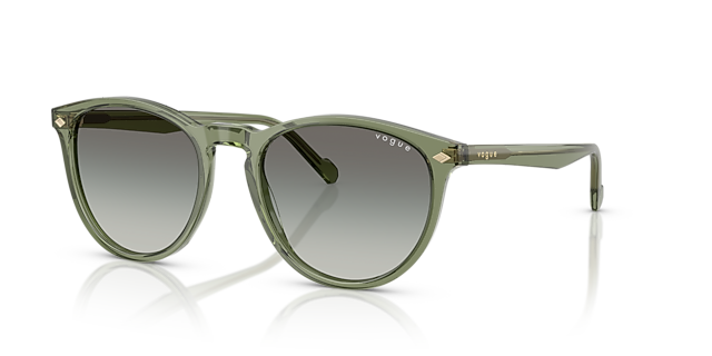 VO5599S Transparant groen AcetaatSunglass Frames van B24, Hoekweergave