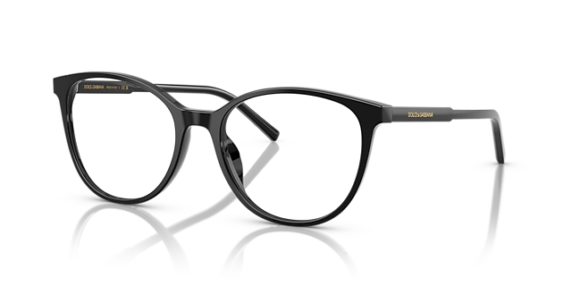 DG3425 Zwart AcetaatEyeglass Frames van B24, Hoekweergave
